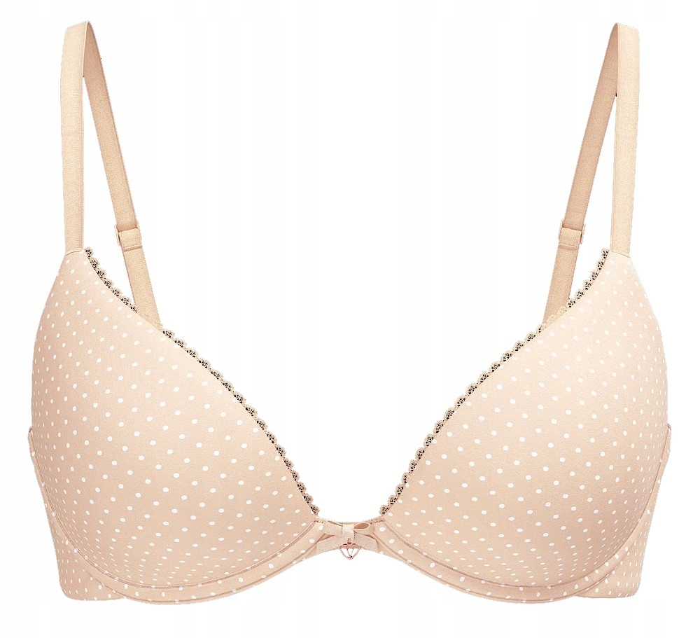 Push-up podprsenka Victoria's Secret marcipán s puntíky 75C (34C)