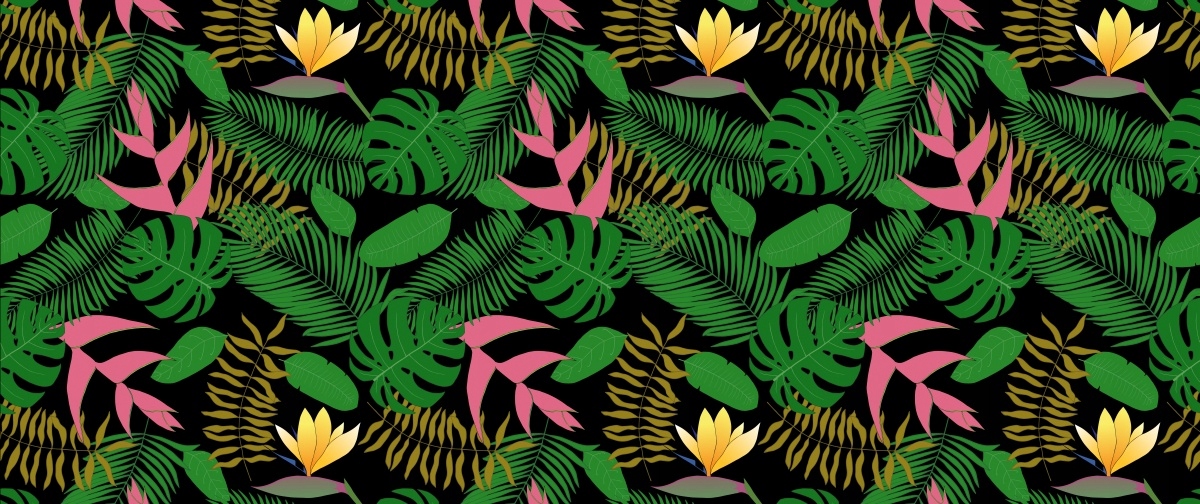 

Tapeta Flizelinowa Tropikalne liście - 250x104