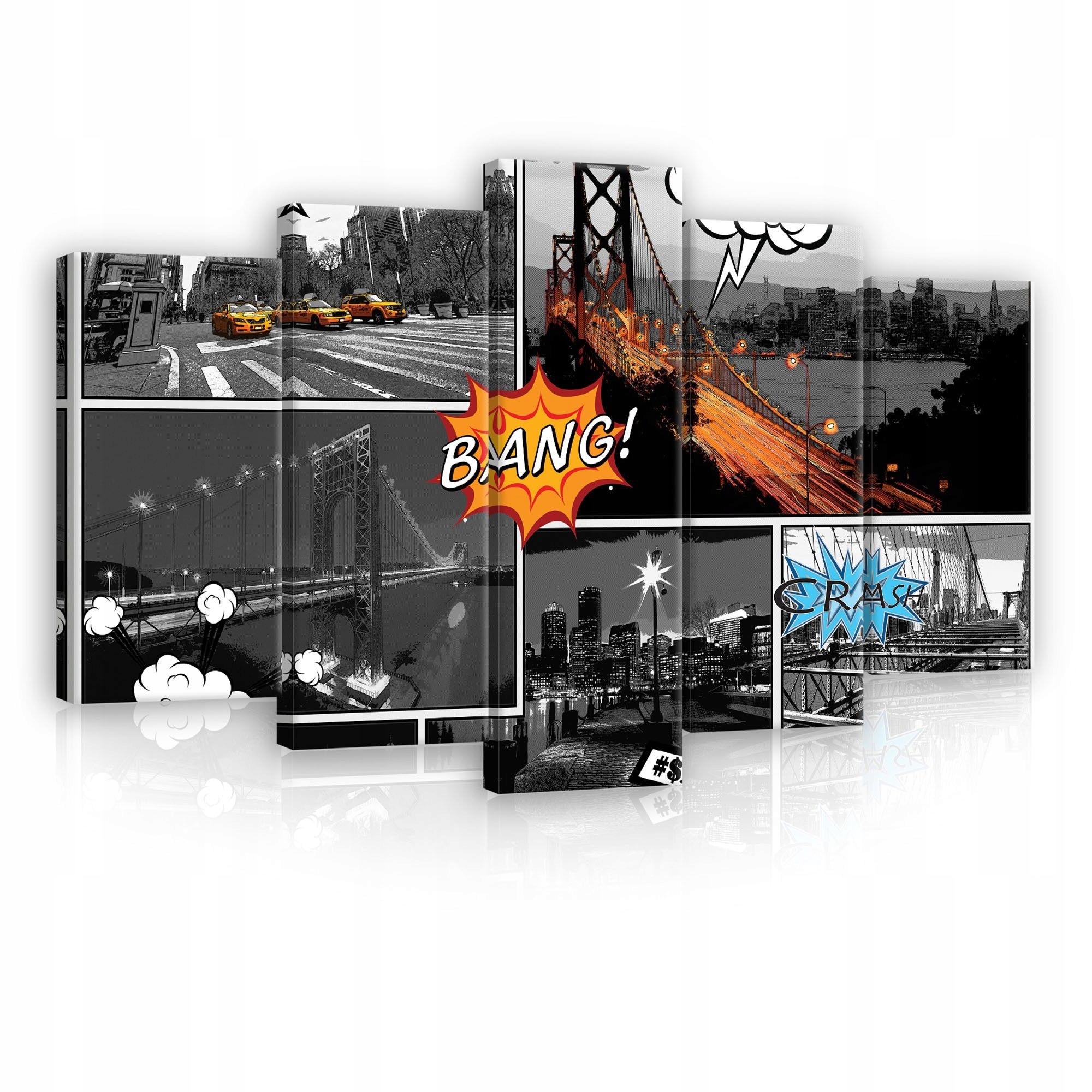 Obraz 100x60 Město noc krajina městský most taxi dynamika pohyb energie