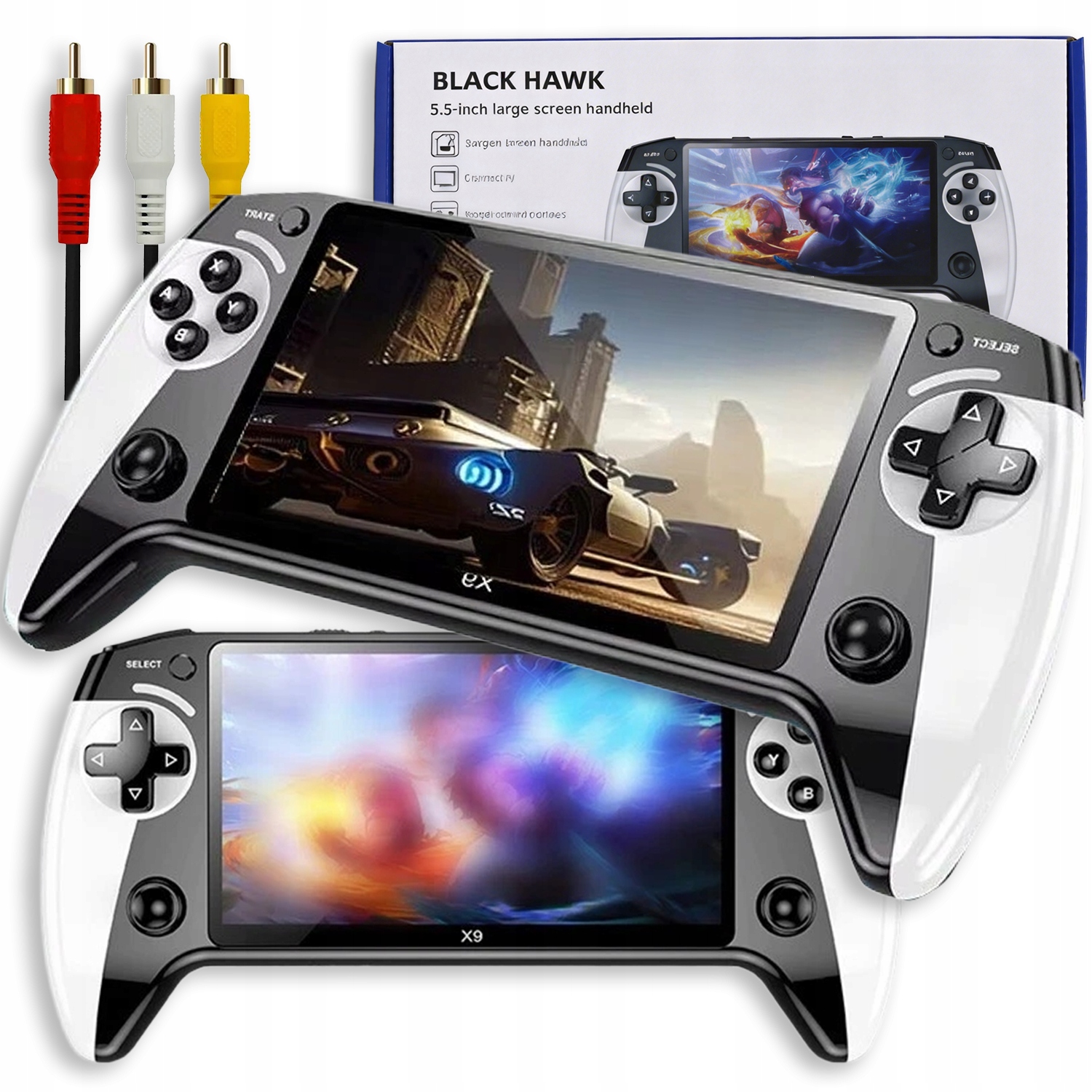 Konsola Gamingowa 5.5 Cala 6000 Gier Retro Bezprzewodowy Kontroler 2000MAH