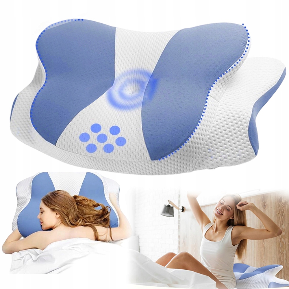 Poduszka Ortopedyczna Z Memory Foam Dwa Wysokości Odporna Na Alergie
