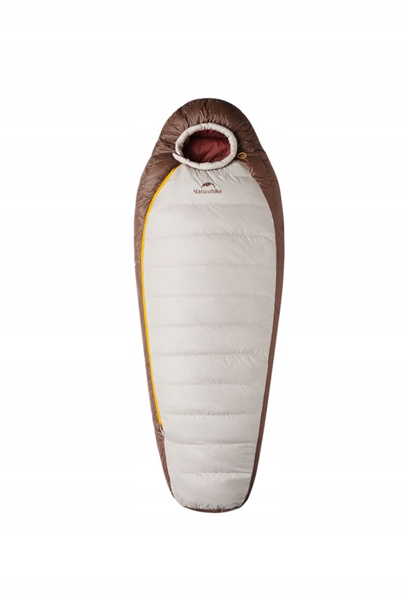 Naturehike Péřový spací pytel Snowbird Duck Down 1000 L 208 x 80 cm hnědý