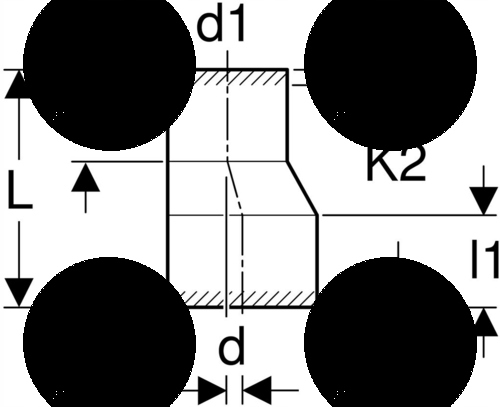 Geberit Zwężka niesymetryczna długa Pe d315/200 Marka ATE