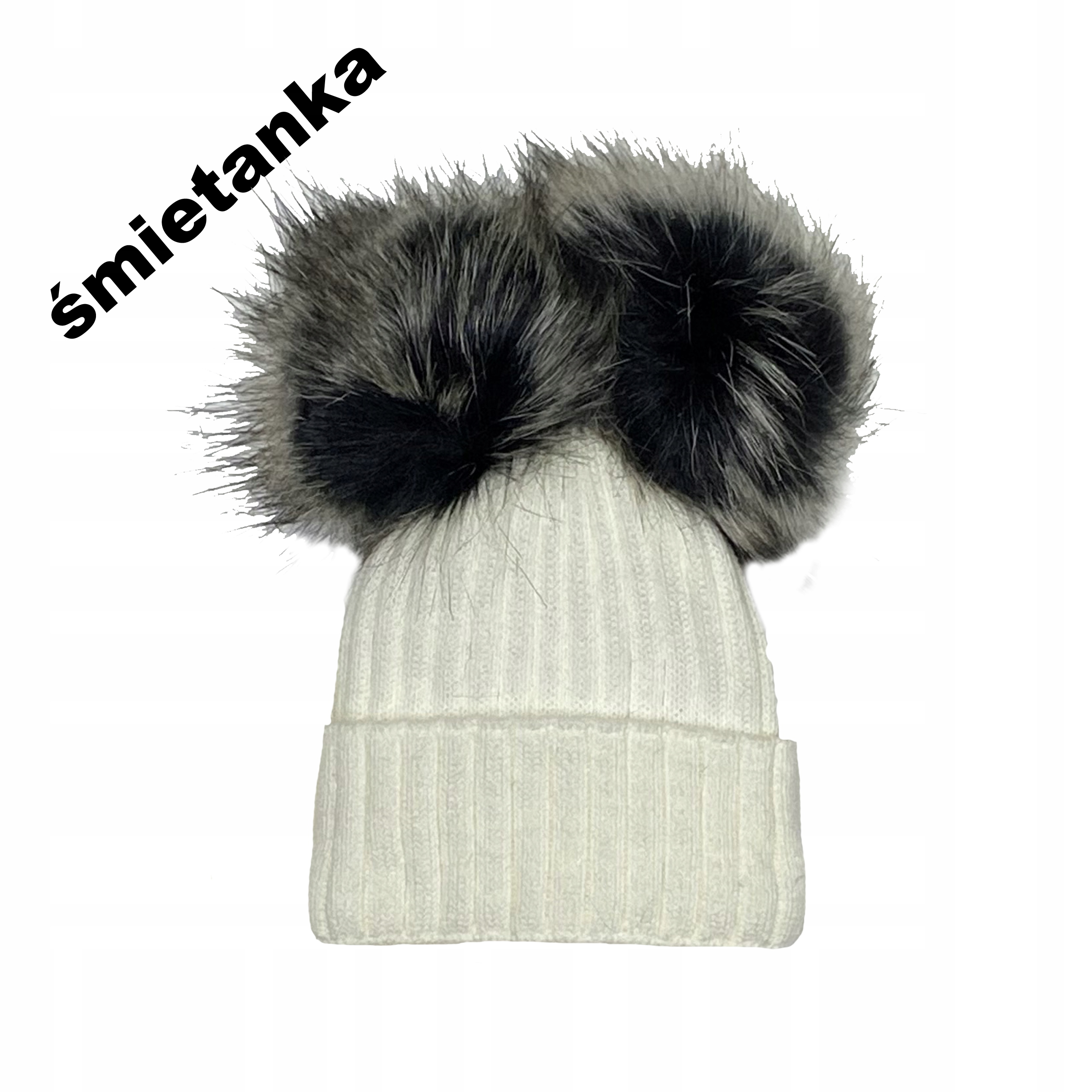 

Czapka z polarem dwa pompony Produkt Polski