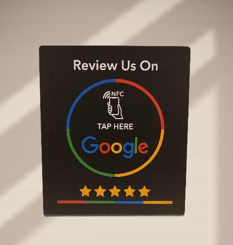 Wizytówka Google NFC do zbierania opinii recenzji Review Us + BONUS