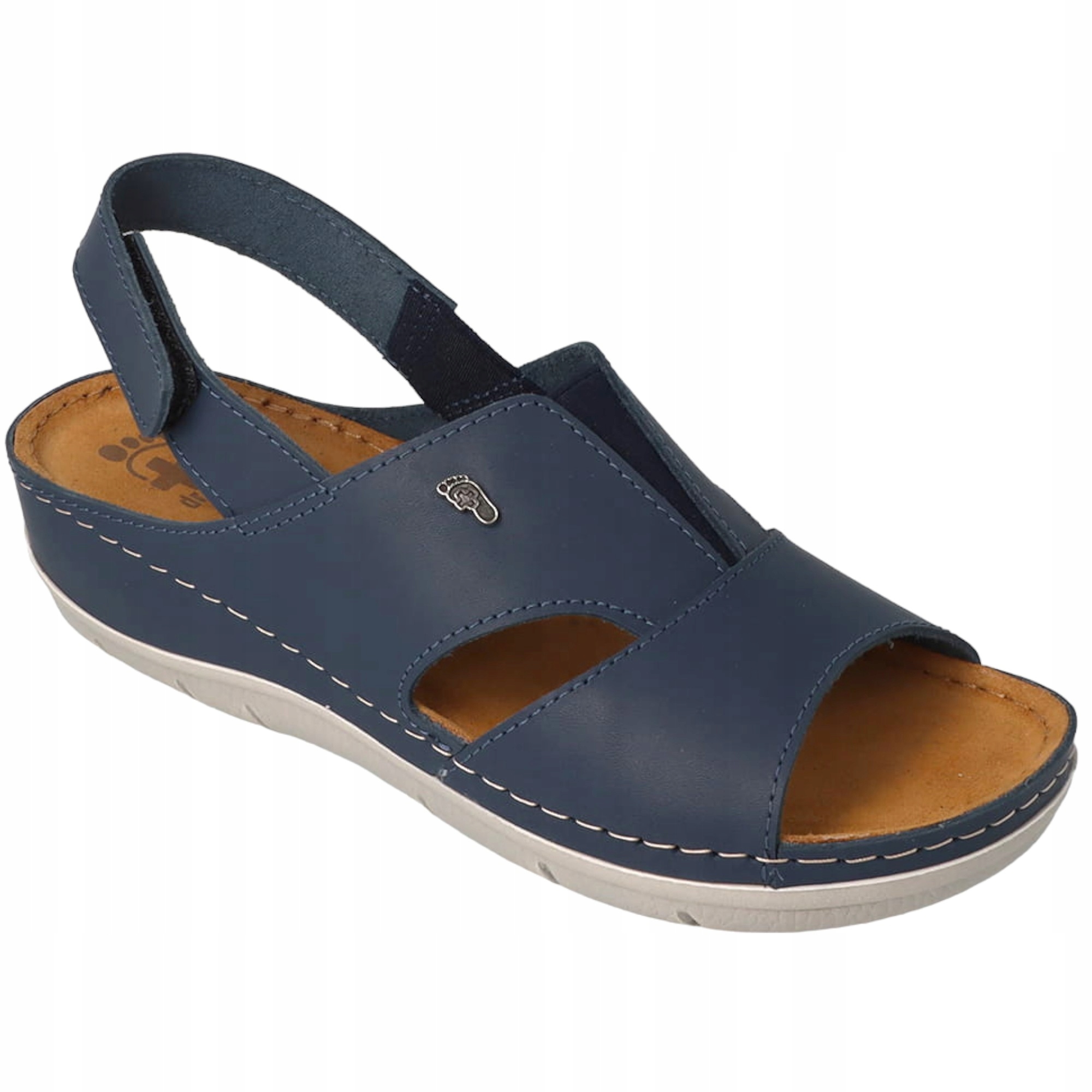 Dámské ortopedické kožené sandály Dr Orto 158D263 Námořnická Modrá velikost 38