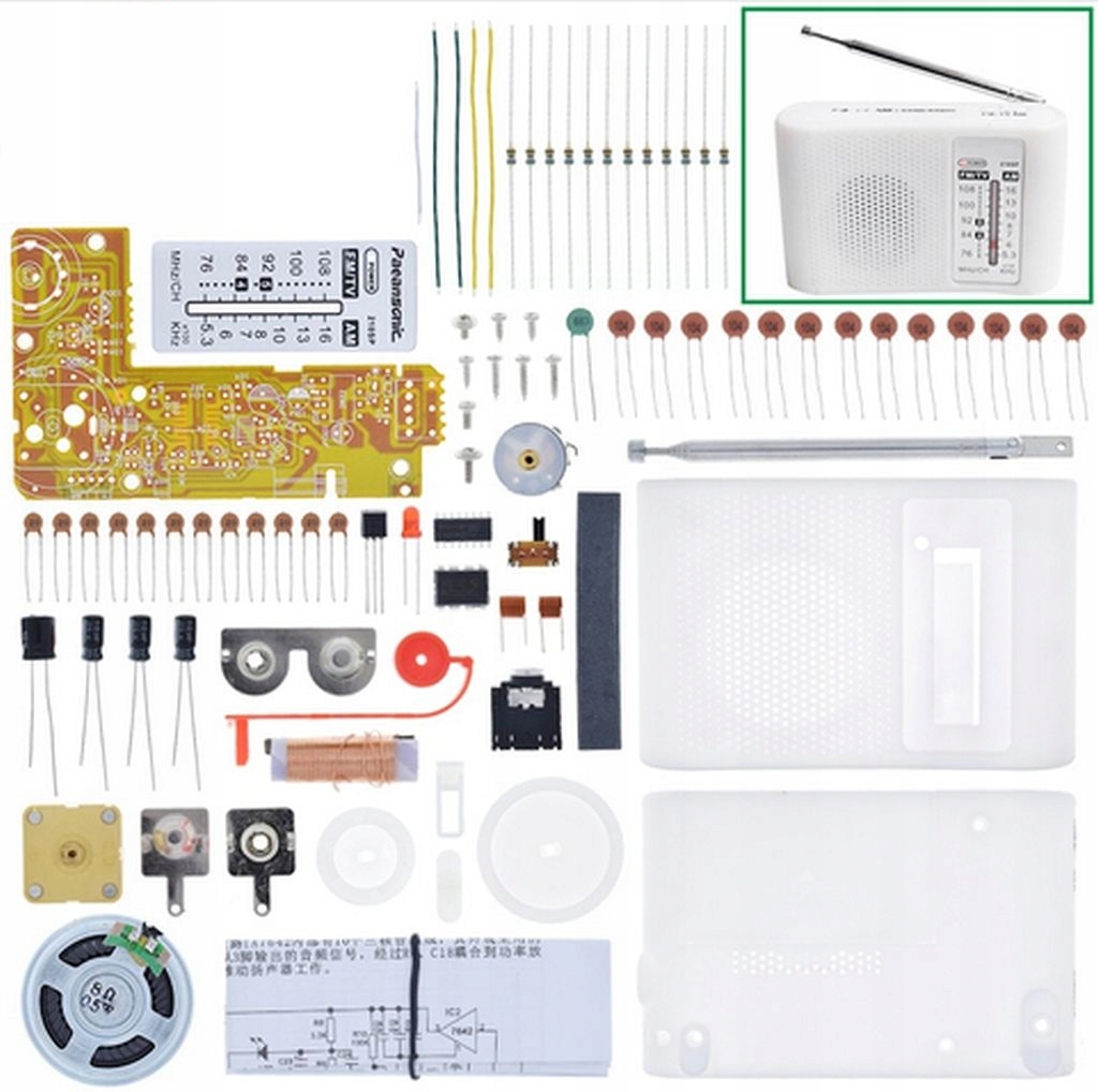 RADIO FM AM CF210SP Z OBUDOWĄ - ZESTAW DO SAMODZIELNEGO MONTAŻU