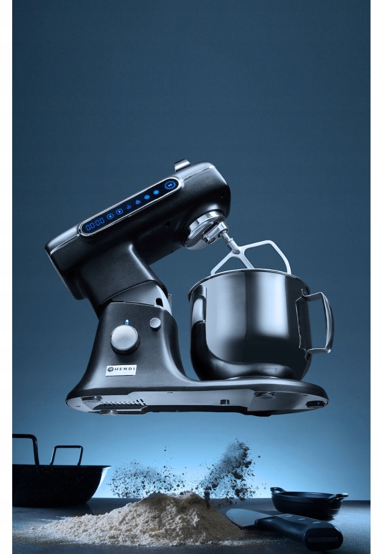 Mikser Planetarny HENDI Blackbolt 7L 1500W, 4 Programy, Czarny, 4 Końcówki Napięcie 230 V