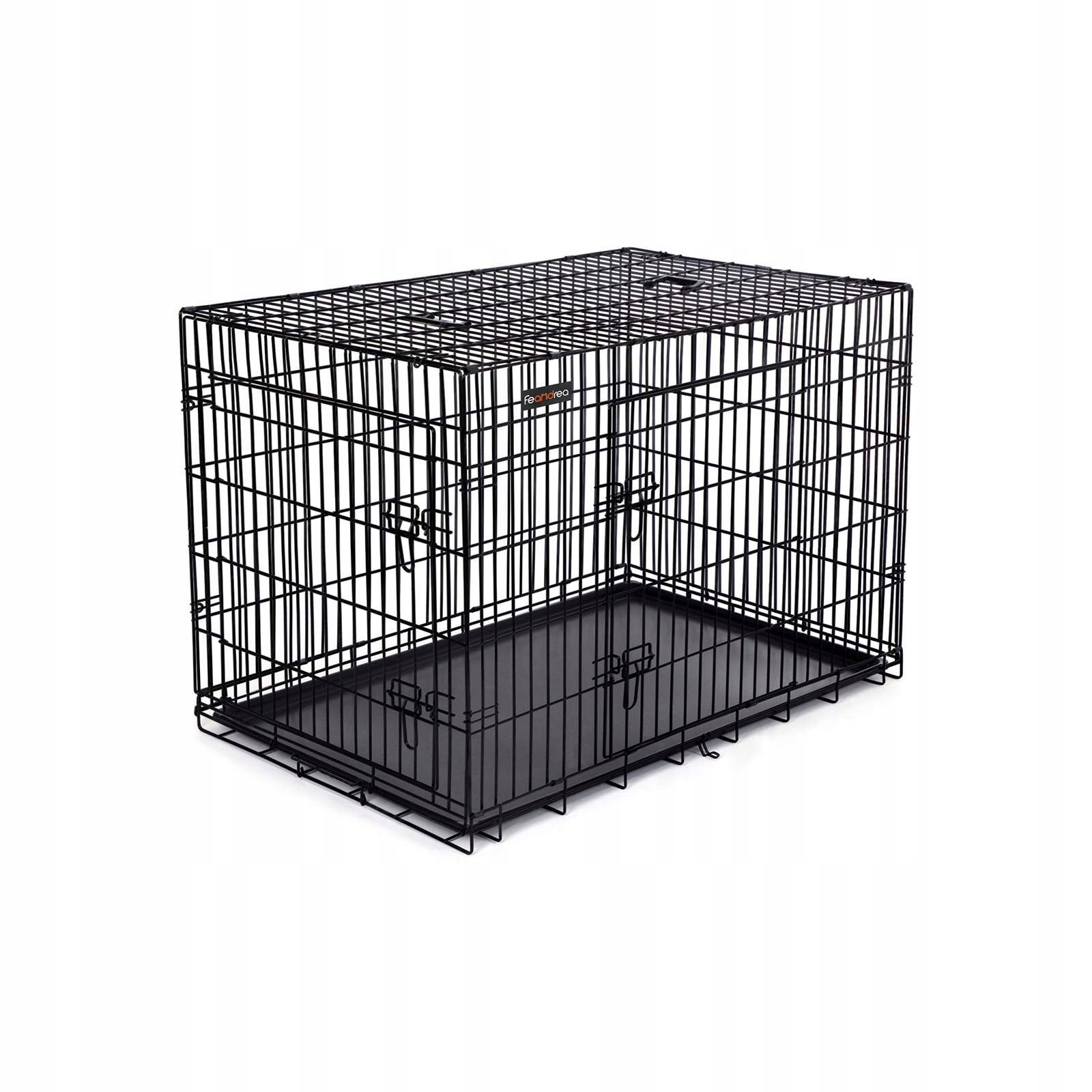 Levně Přepravní klec pro zvířata Levino XXL 122 cm černá