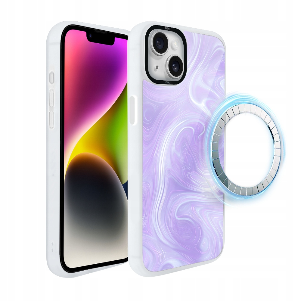 Matný Pouzdro Ibizu DropGuard s MagSafe pro iPhone 14 Plus, levandulový vír