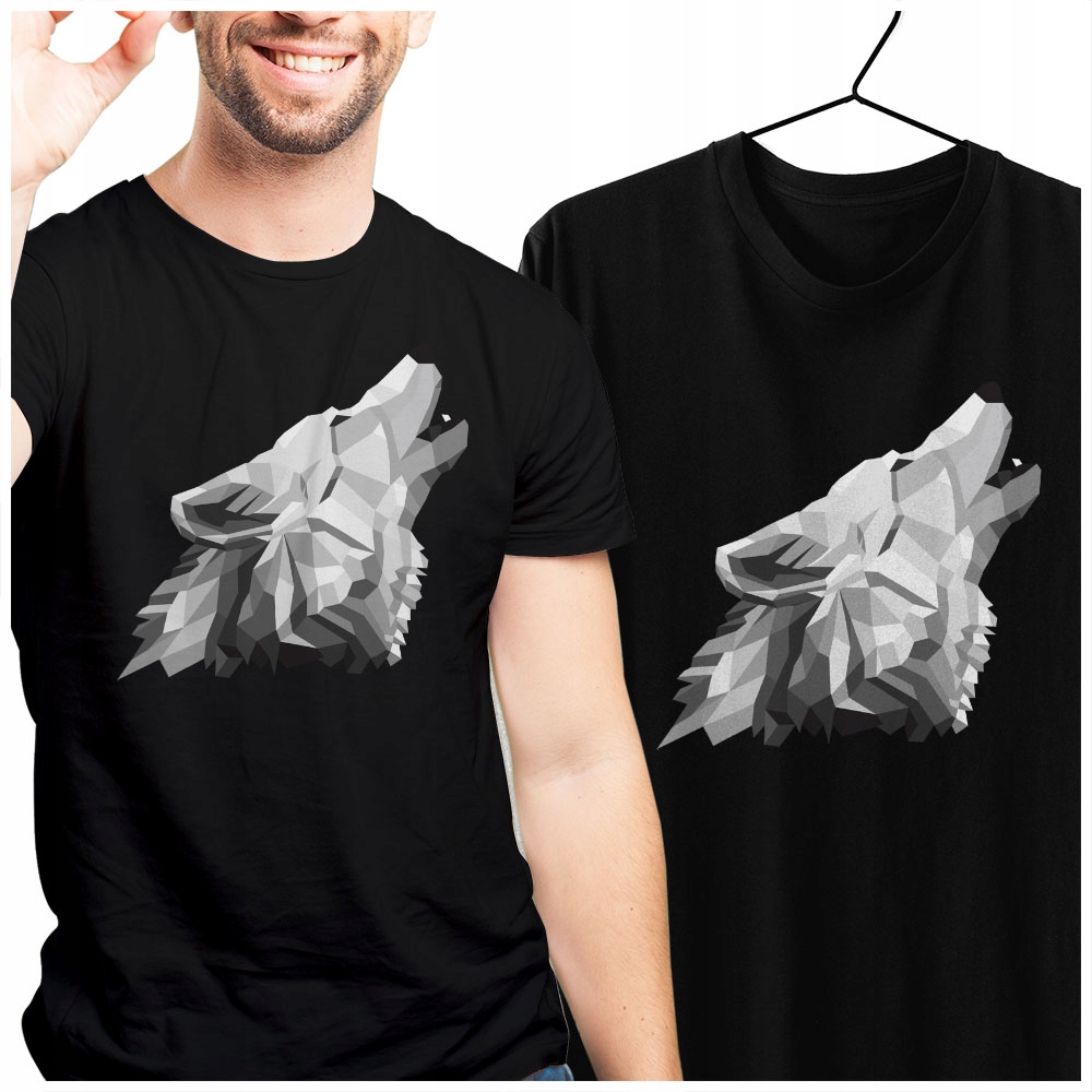 

Tshirt męski Wilk Geometryczny Wolf M