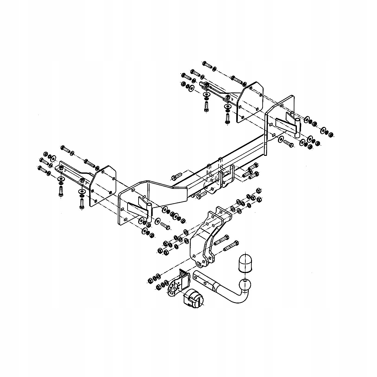 Hak holowniczy BMW X5 E53 SUV 00-07 MODUŁ WIĄZKA 13 PIN GRATIS Nowy Producent Steinhof