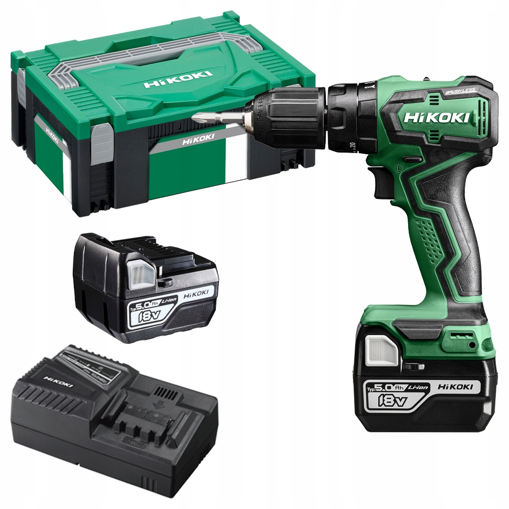 Hikoki Wiertarko-wkrętarka udarowa akum. 18V 55Nm 2x5,0Ah Walizka DV18DDWPZ