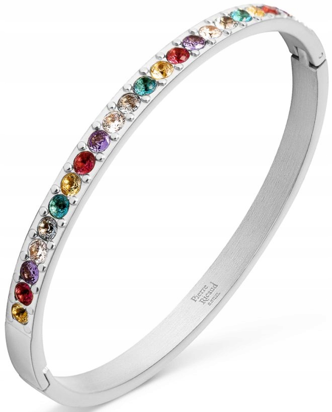 Dámský Náramek Pierre Ricaud Stříbrný S Barevnými Krystaly