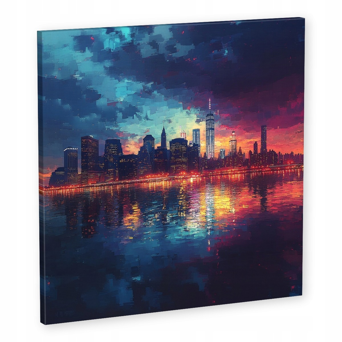 Obraz Na Plátně Canvas Město Panorama Manhattan New York Večer 50x50