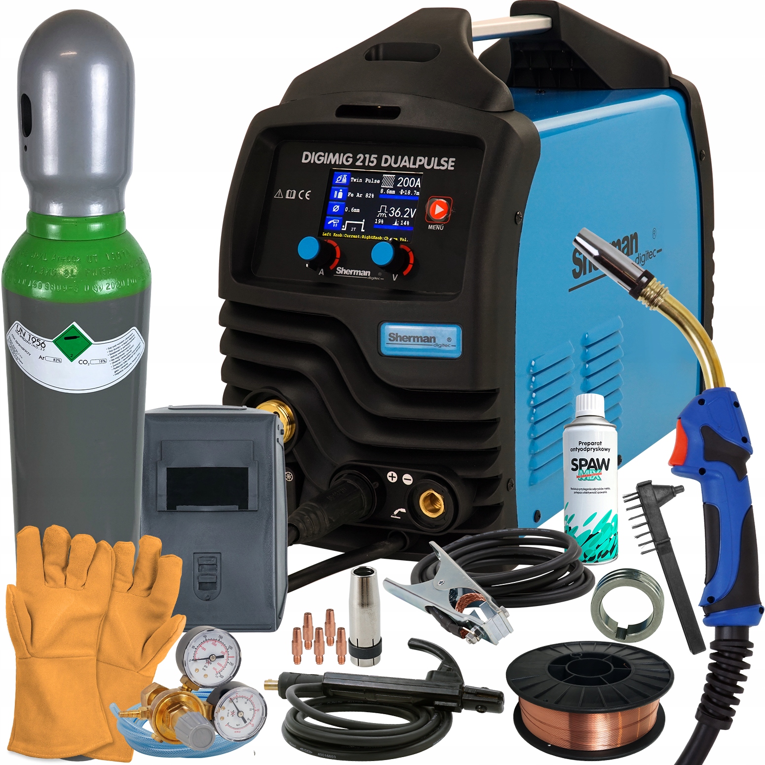 Зварювальний апарат Sherman MIGOMAT MIG 200A DUAL PULS ALU