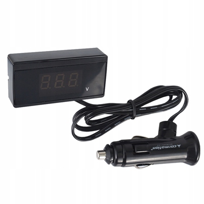 Woltomierz 12/24V wyświetlacz LED cyfrowy