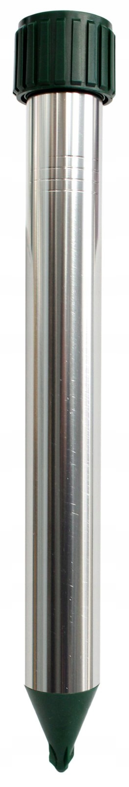 

Aluminiowy odstraszacz kretów na baterie R20 800m2