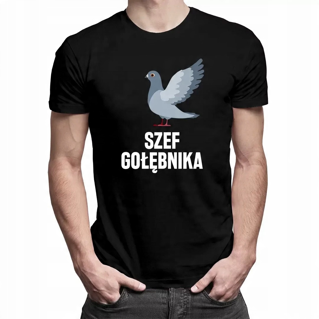 

Szef gołębnika zabawna koszulka dla gołębiarza