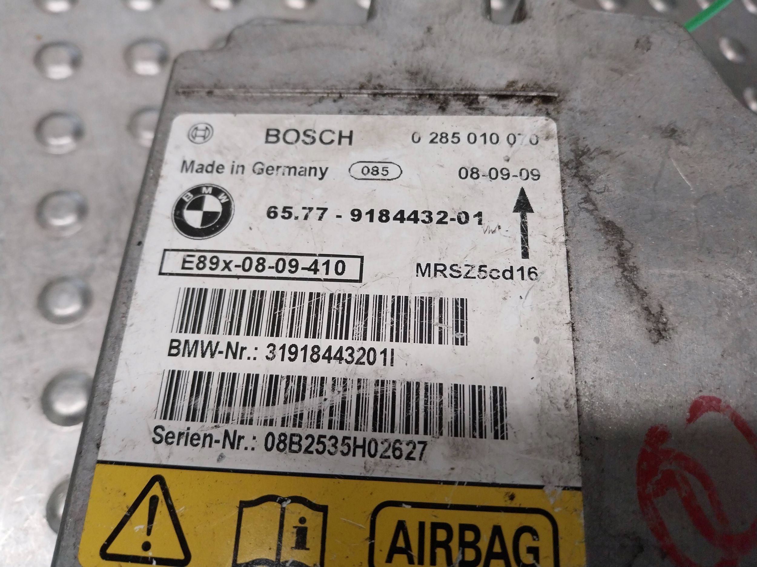 modulo SENSOR airbag 9184432 BMW E81 E82 E87 E88 E90 E91 E92 E93 E84