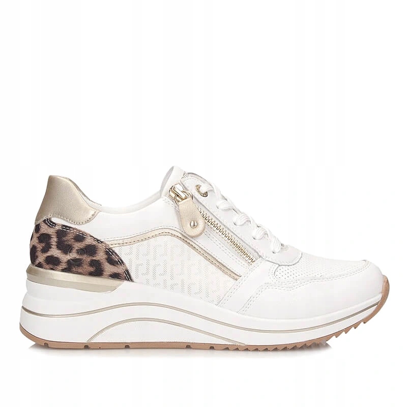 Dámské tenisky Remonte D0T10-82 White, bílé, šněrovací polobotky