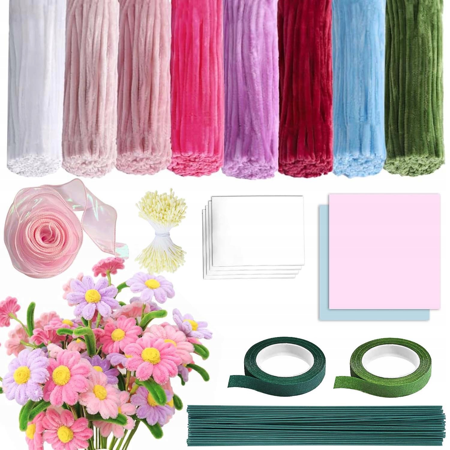 Kreativní Drátky Floristické Sada 600KS Ozdobné Dráty Na Květiny Diy
