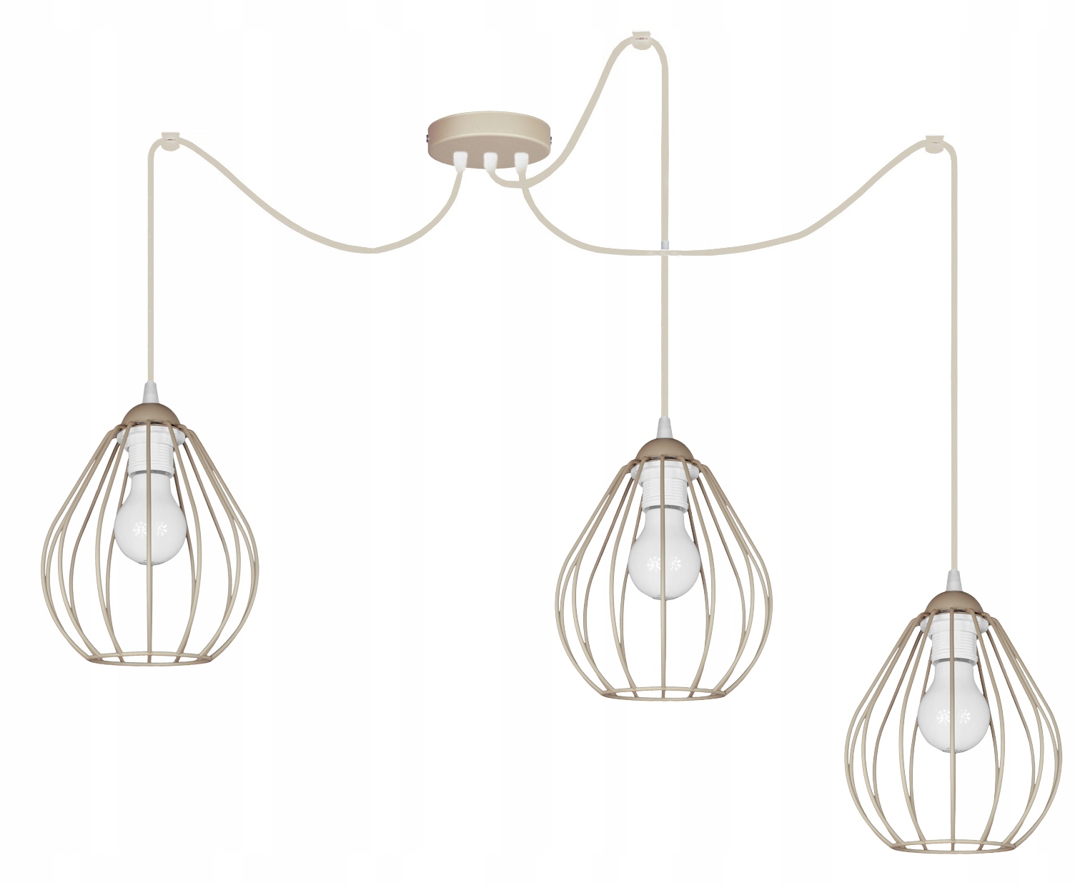 Závěsná stropní lustrová lampa Pajak Melon béžová stropní lampa do obývacího pokoje