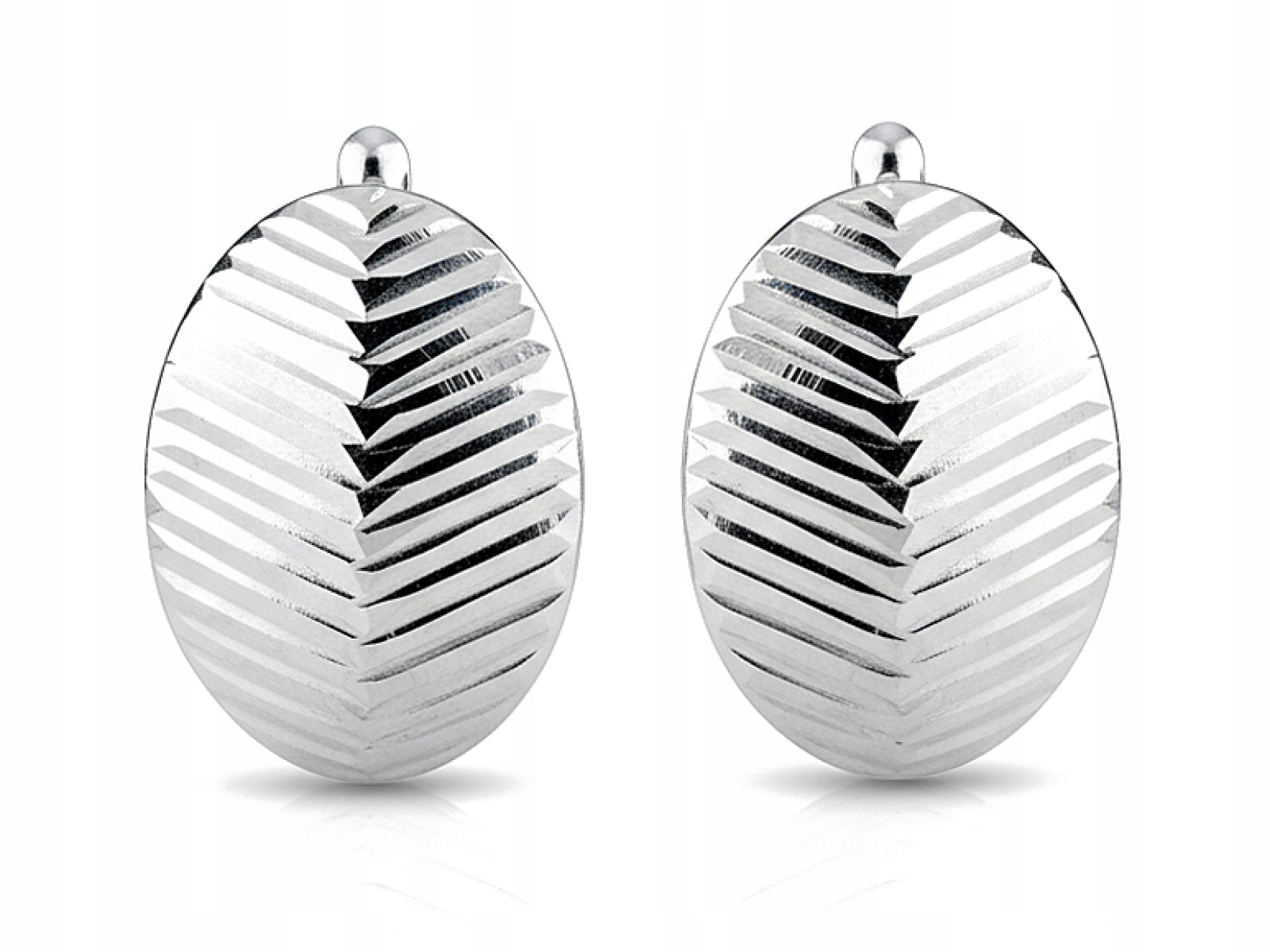 Stříbrné náušnice pro ženu 925 Blaszki diamantové lesklé anglické