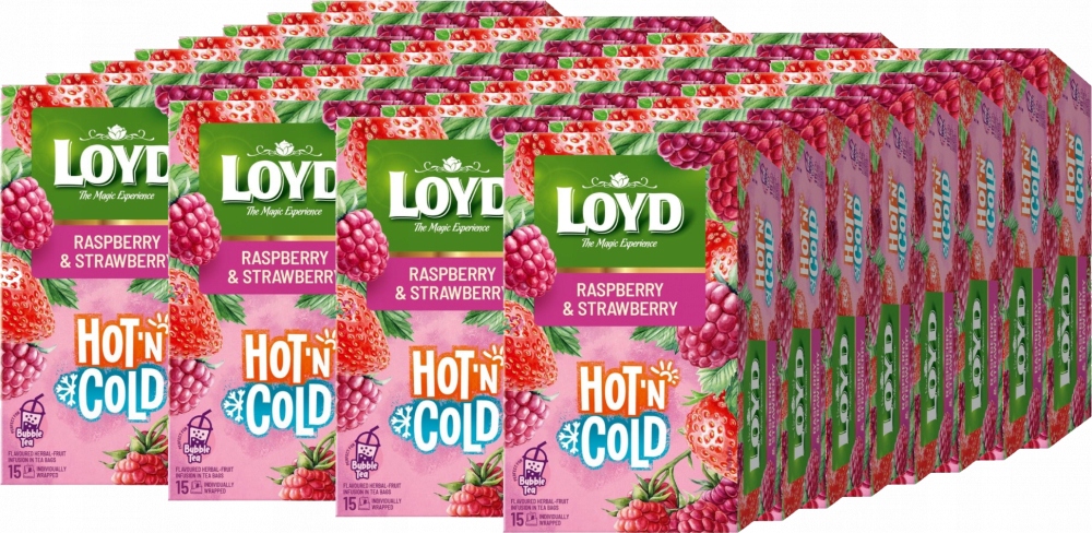 Ekspresowa Herbata Owocowa Loyd Na Zimno Malina Truskawka Hot Cold 30g x32