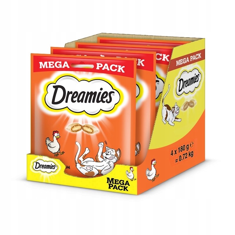 Levně Dreamies Pamlsek Pro Kočky S kuřecím masem 4x180g Dreamies