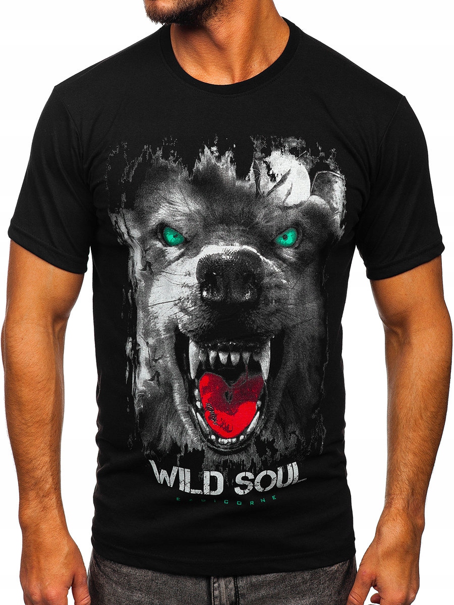 

T-shirt Koszulka Męska Czarna 14499 DENLEY_2XL