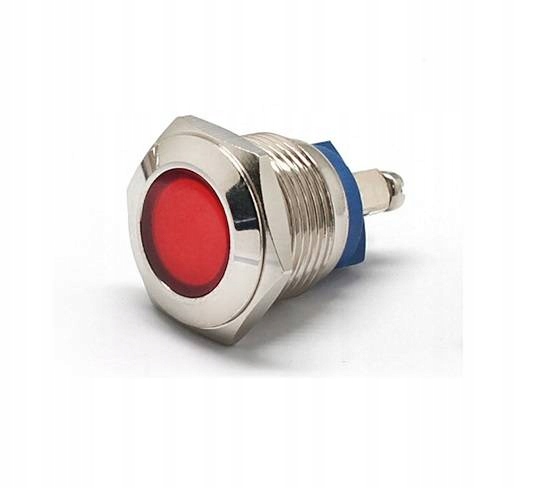 

Metalowa kontrolka Led 14mm 230V czerwona