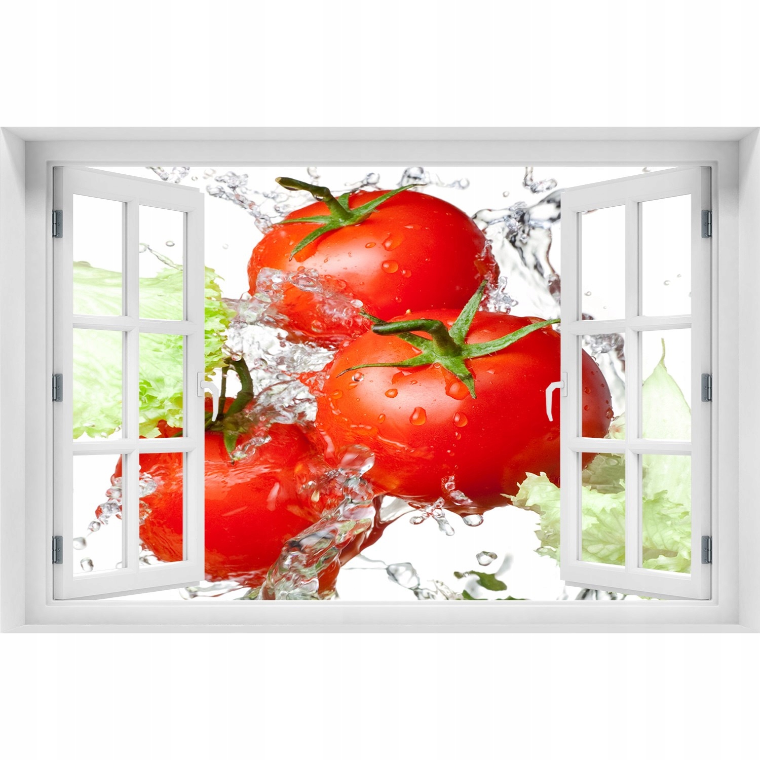 

Naklejka Okno na ścianę Pomidory i sałata 150x100