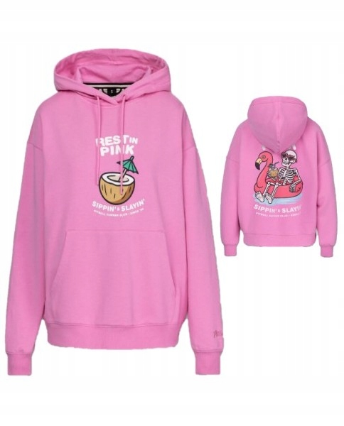 Pitbull West Coast Dámská Mikina S Kapucí Rest In Pink Růžová XL
