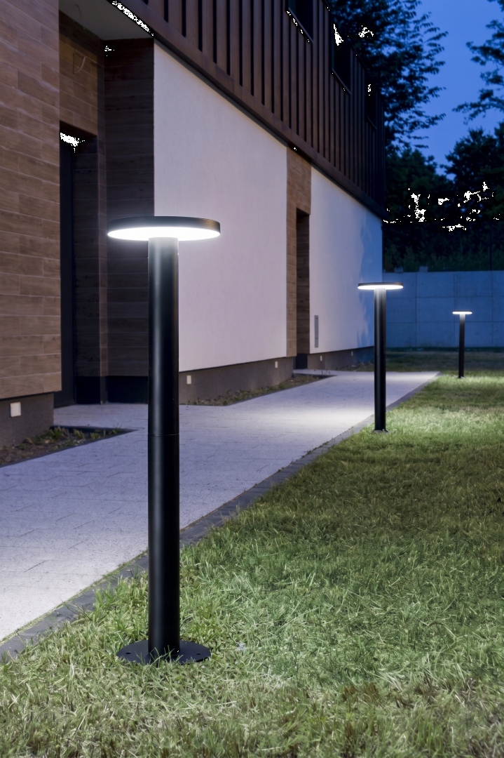 Vonkajšia stojaca lampa Rondo Led 82,5 cm, čierna, osvetlenie sídliska