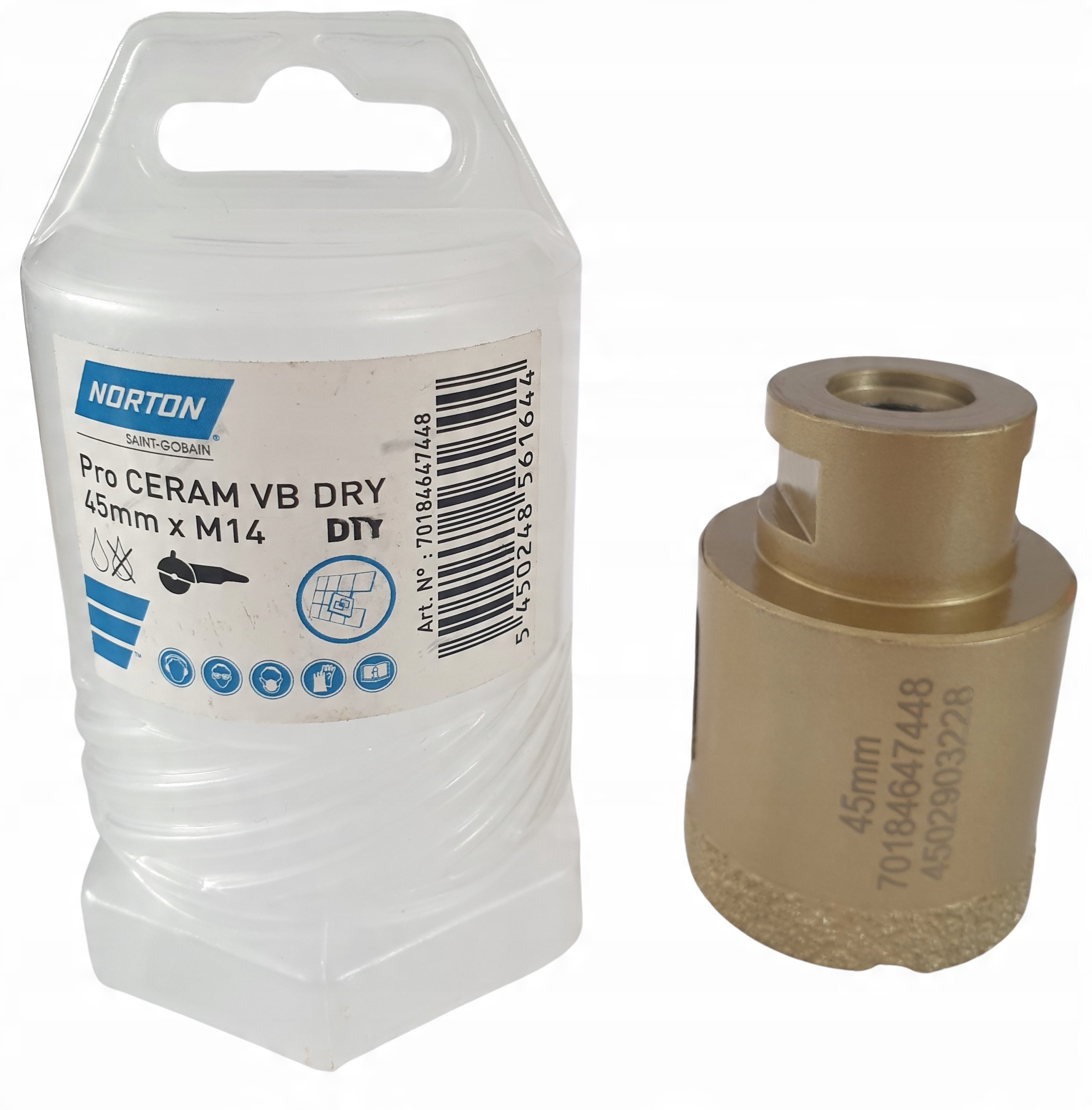 

Wiertło Norton Pro Ceram Vb Dry 45 mm M14 koronka