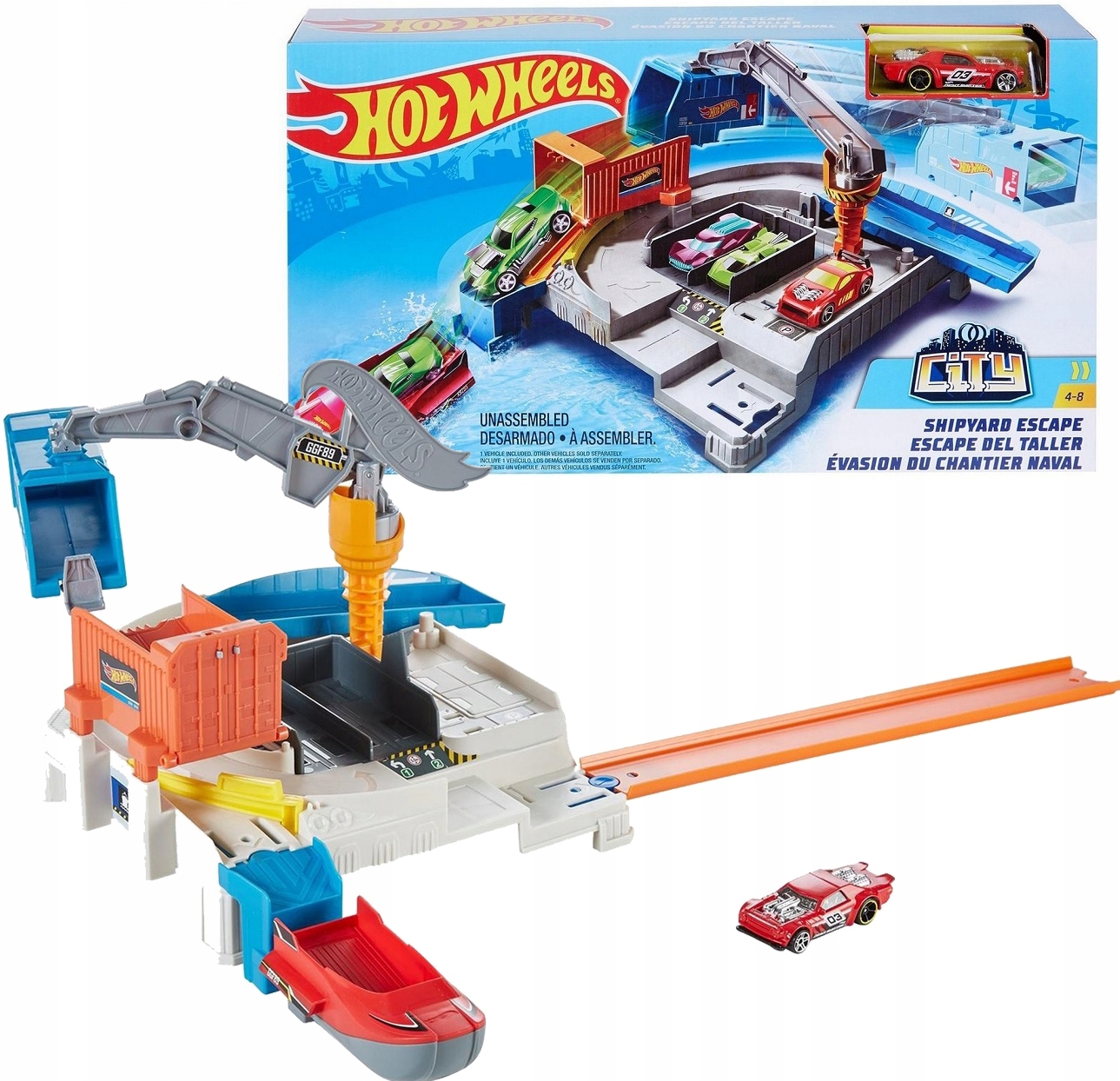 ZESTAW HOT WHEELS MATTEL UCIECZKA Z PORTU Kod producenta GGF90