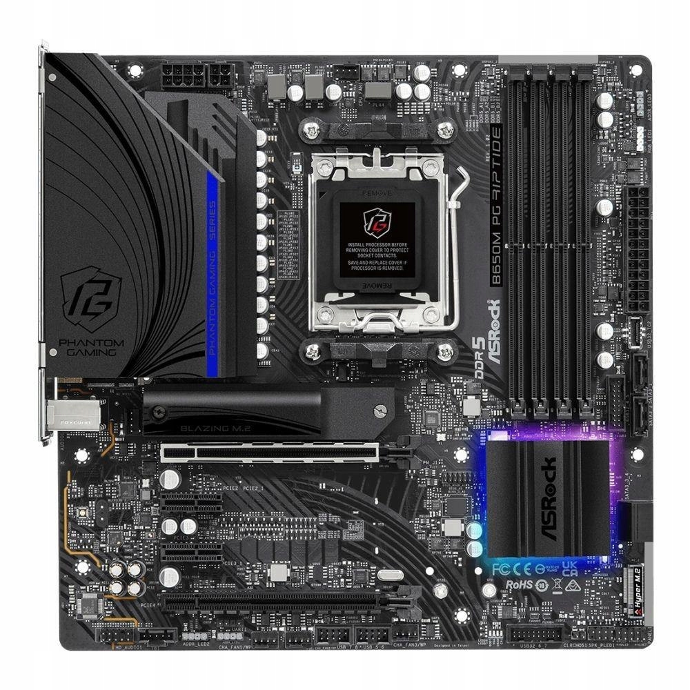 Doska ASrock B650M Pg Riptide /amd B650/DDR5/SATA3/M.2/ USB3.1/PCIe4.0/AM5/