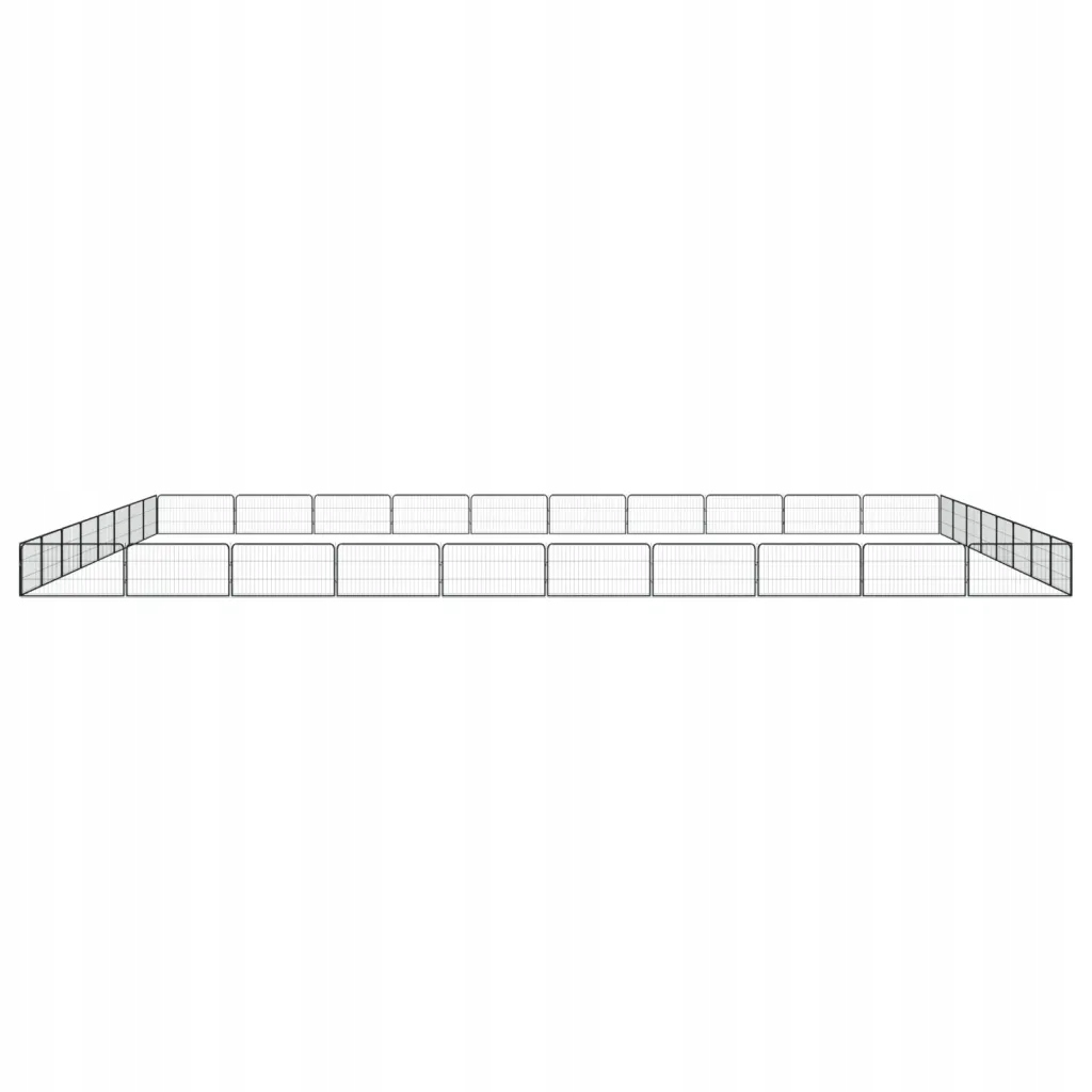 Levně vidaXL Kotec pro psa, 36 panelů, černá, 100 x 50 cm, ocel