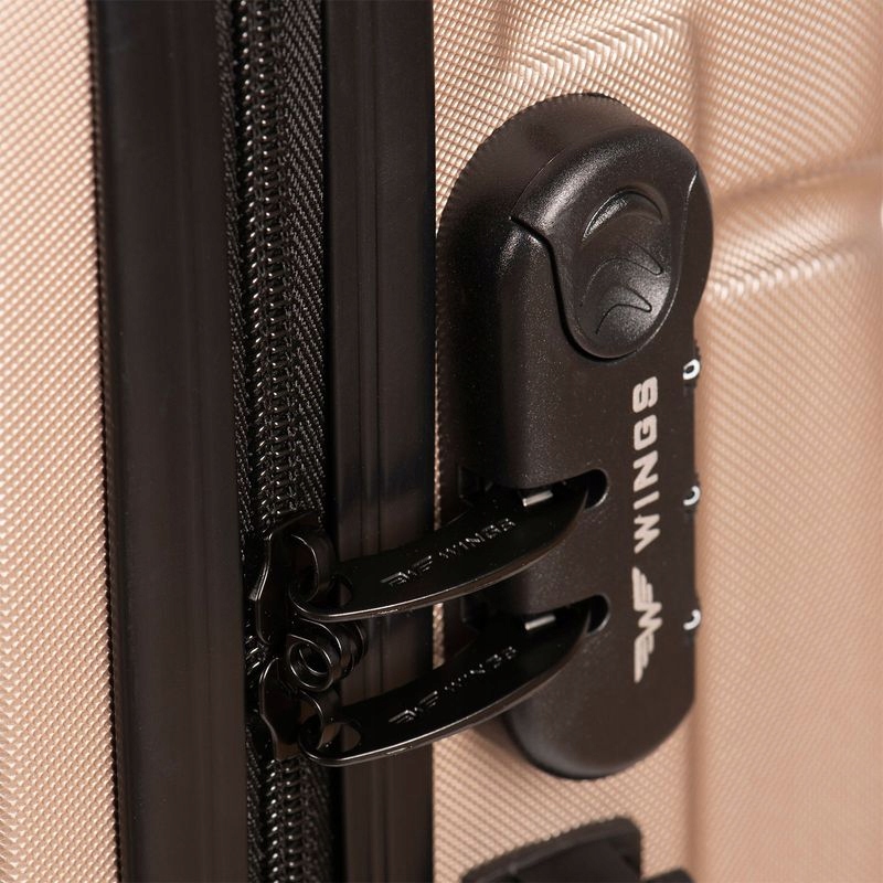 WALIZKA WINGS ŚREDNIA 24" POSZERZANA 149 PEACOCK 63L ROSE GOLD Wysokość 65 cm