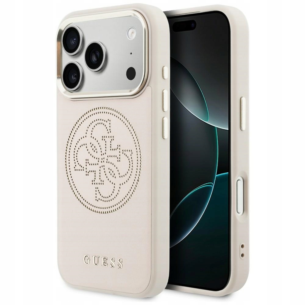 Pouzdro Guess Perforated 4G MagSafe pro iPhone 17 Pro, růžové