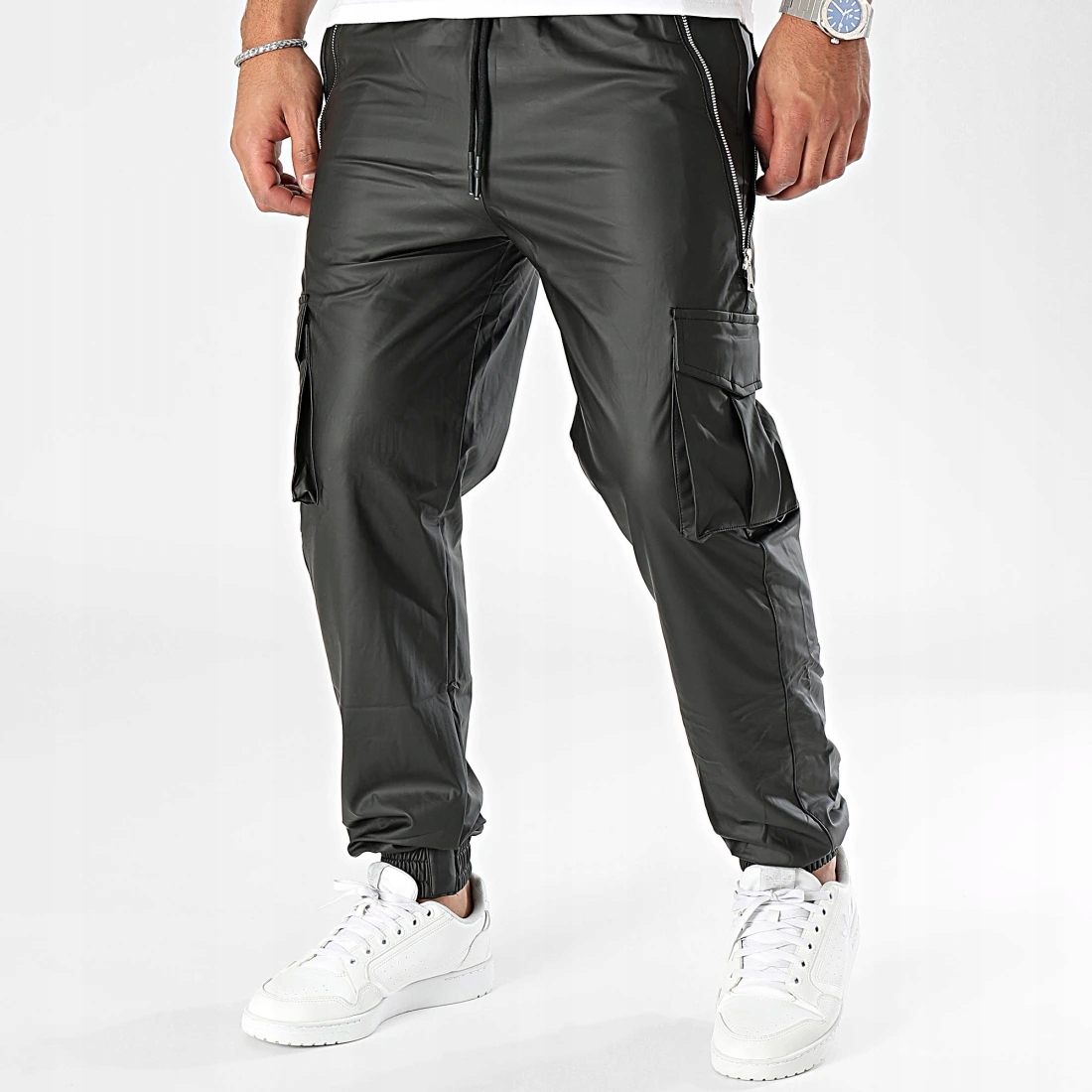 Joggery Kapsáče Pánské Casual a'la kůže Zipy