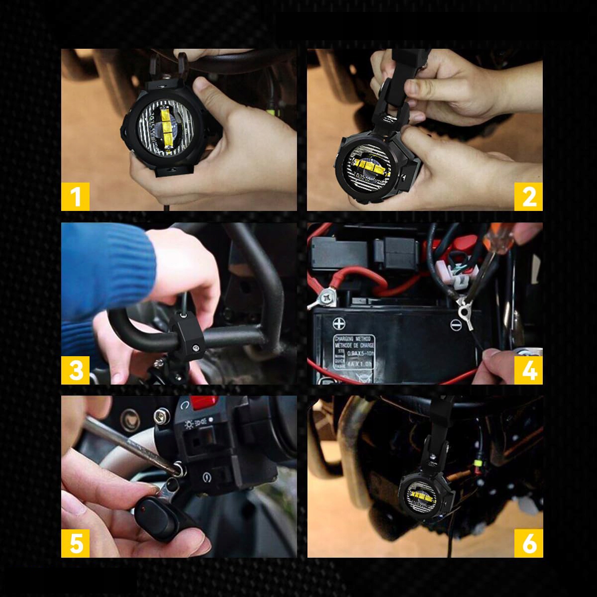 Halogeny LED BMW R1200GS F800 K1600 HOMOLOGACJA Waga produktu z opakowaniem jednostkowym 1.33 kg