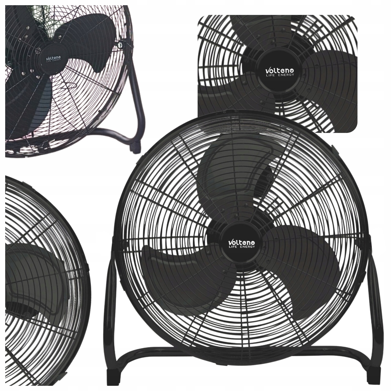 Cirkulátor Ventilátor Podlahový Ventilátor 80W Černý Regulace Výkonu Tichý