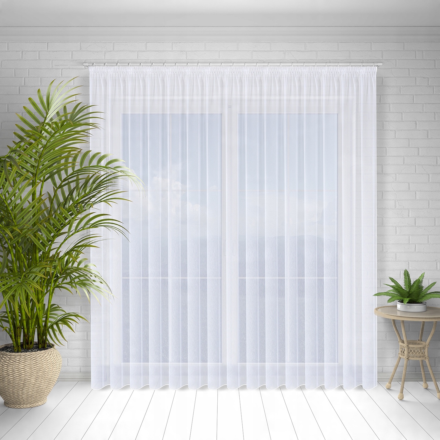 

Firana 450X245, Markizeta, Gładka Z Obciążnikiem