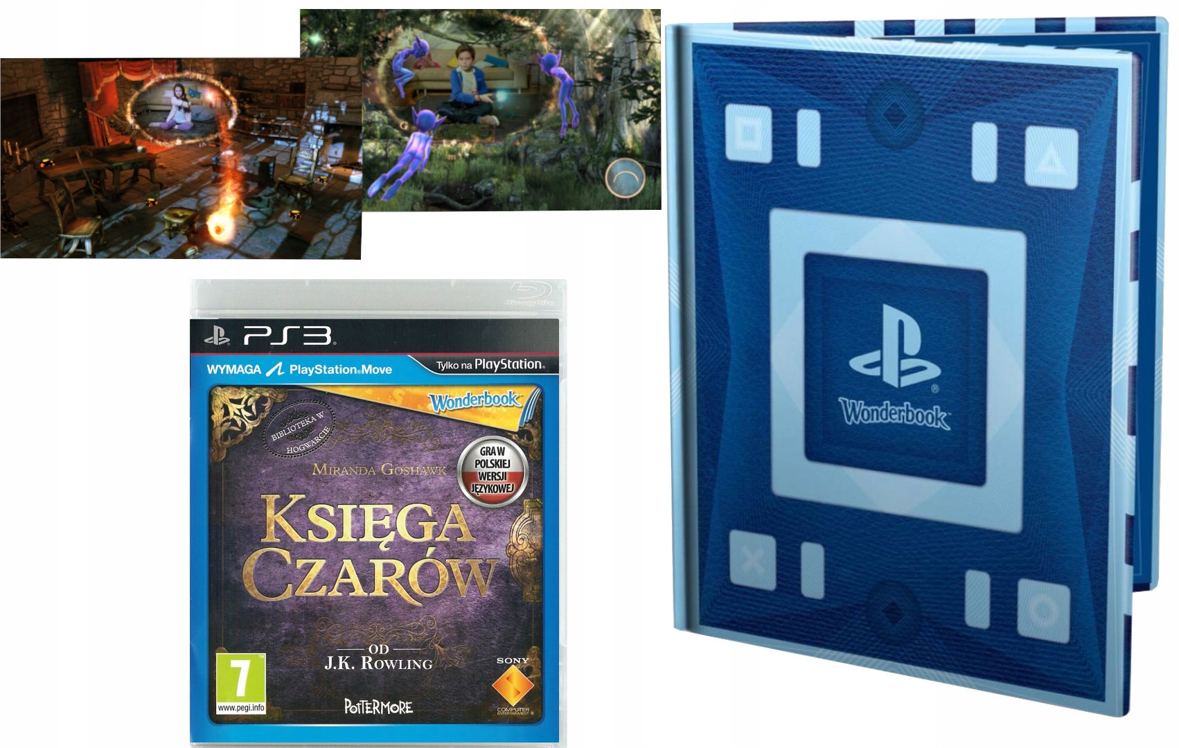 Zestaw Wonderbook książka + Gra po polsku MOVE ps3