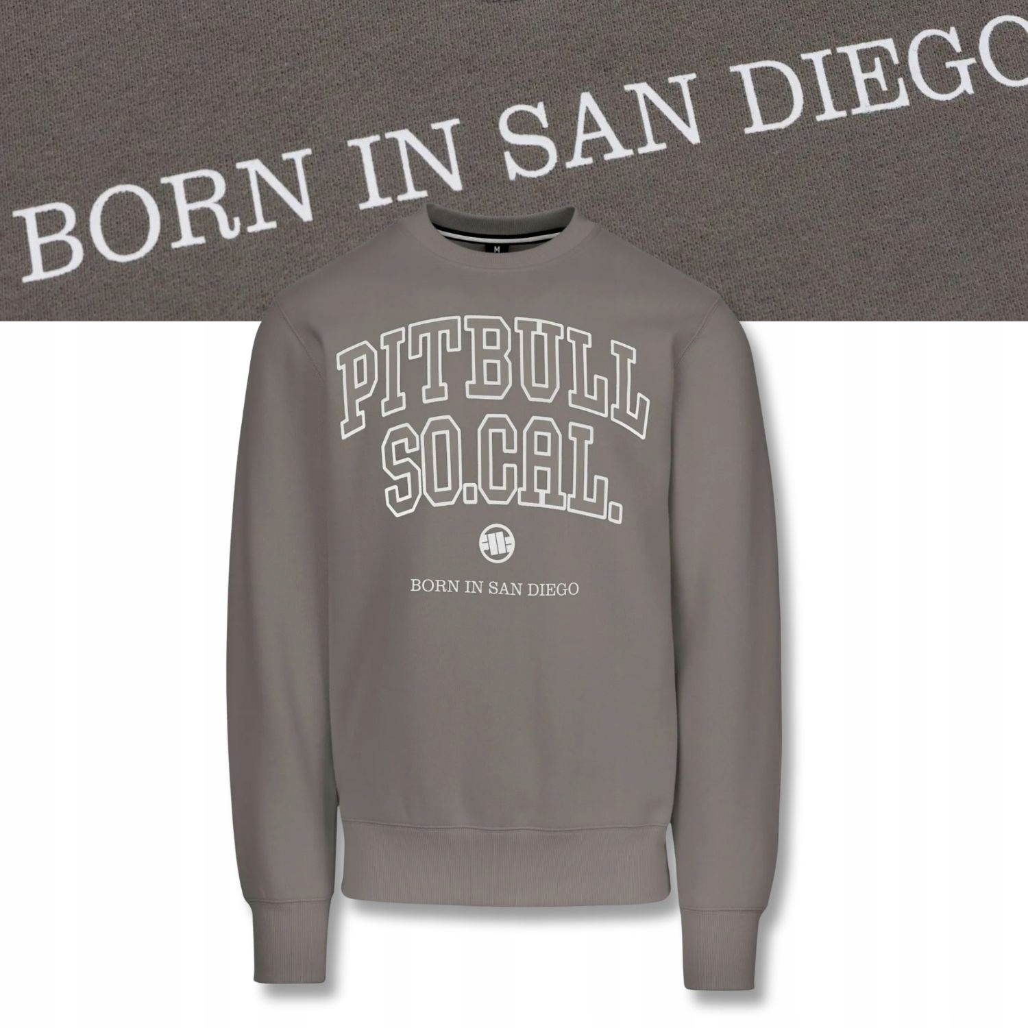 Pánská Mikina Pitbull So Cal Crewneck s potiskem na přední straně Mikina Bez Kapuce