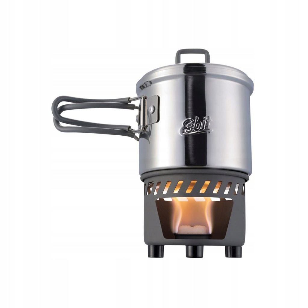 Zestaw do gotowania kuchenka turystyczna esbit solid fuel cook steel 585ml