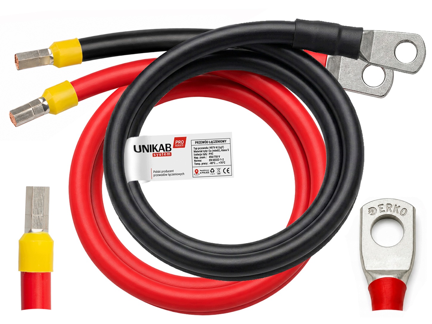 Kabel pro baterie a střídač Lgy 35mm2 M10 150cm Ups
