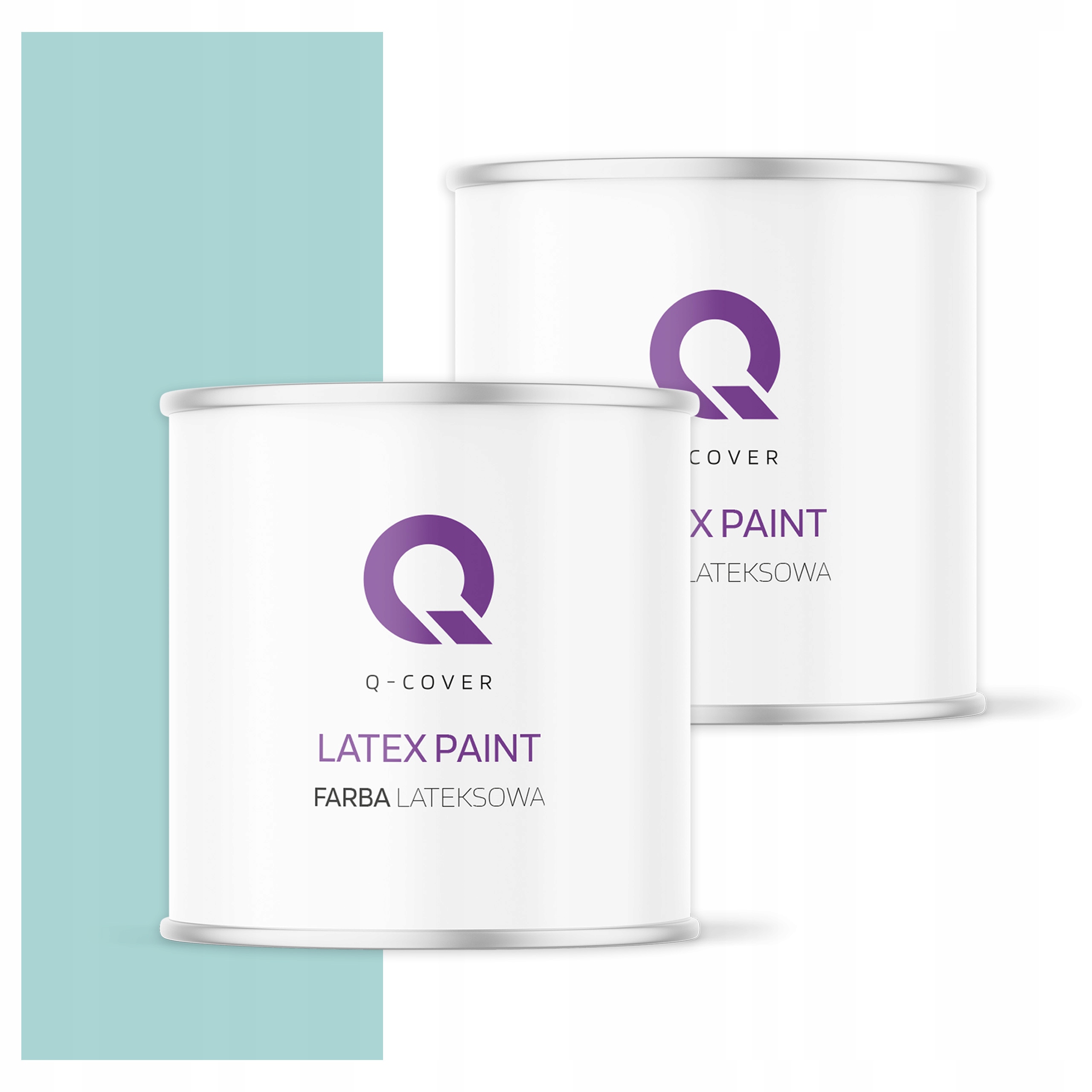 Interiérová latexová stropní Barva 2l Tmavě matná barva Tyrkysově světlá